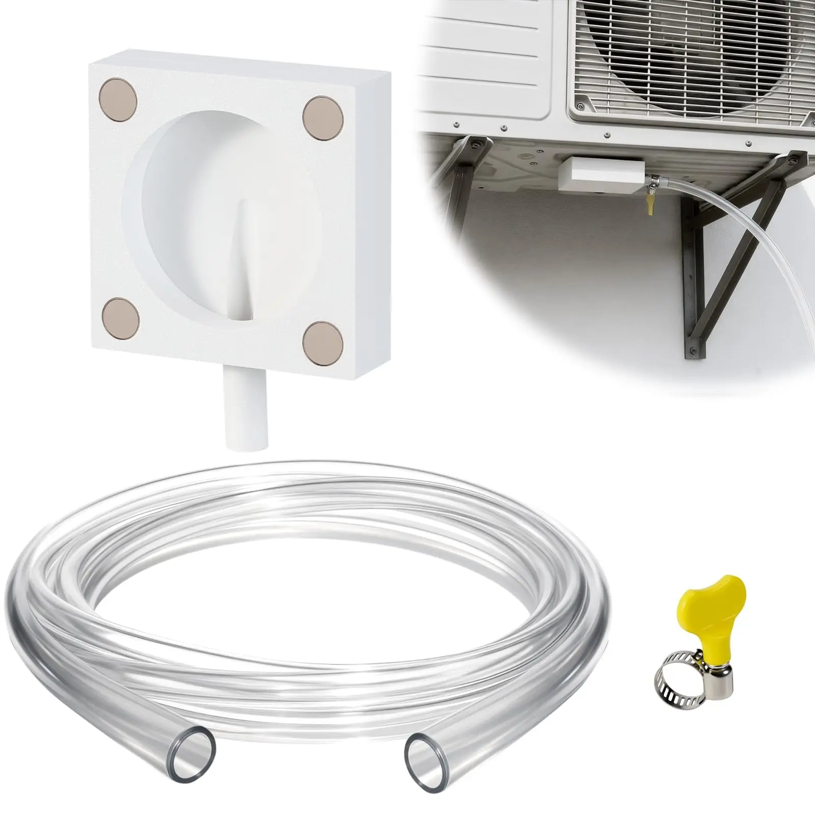 Kit Magnético de Drenagem para Ar Condicionado: Sistema de Desvio de Água Condensada sem Perfuração para Unidades de Ar Condicionado Split de Janela