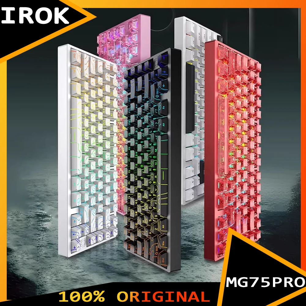 Irobok mg75 pro teclado mecânico interruptor magnético troca quente de alumínio rt0.005 rgb 81 teclas teclado personalizado pc gamer acessório presentes
