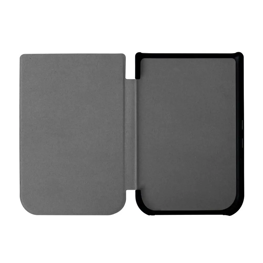 Auto sleep/wake 6 polegadas e-reader caso resistente ao desgaste capa folio de couro forro de microfibra anti-queda para pocketbook 631/631 plus