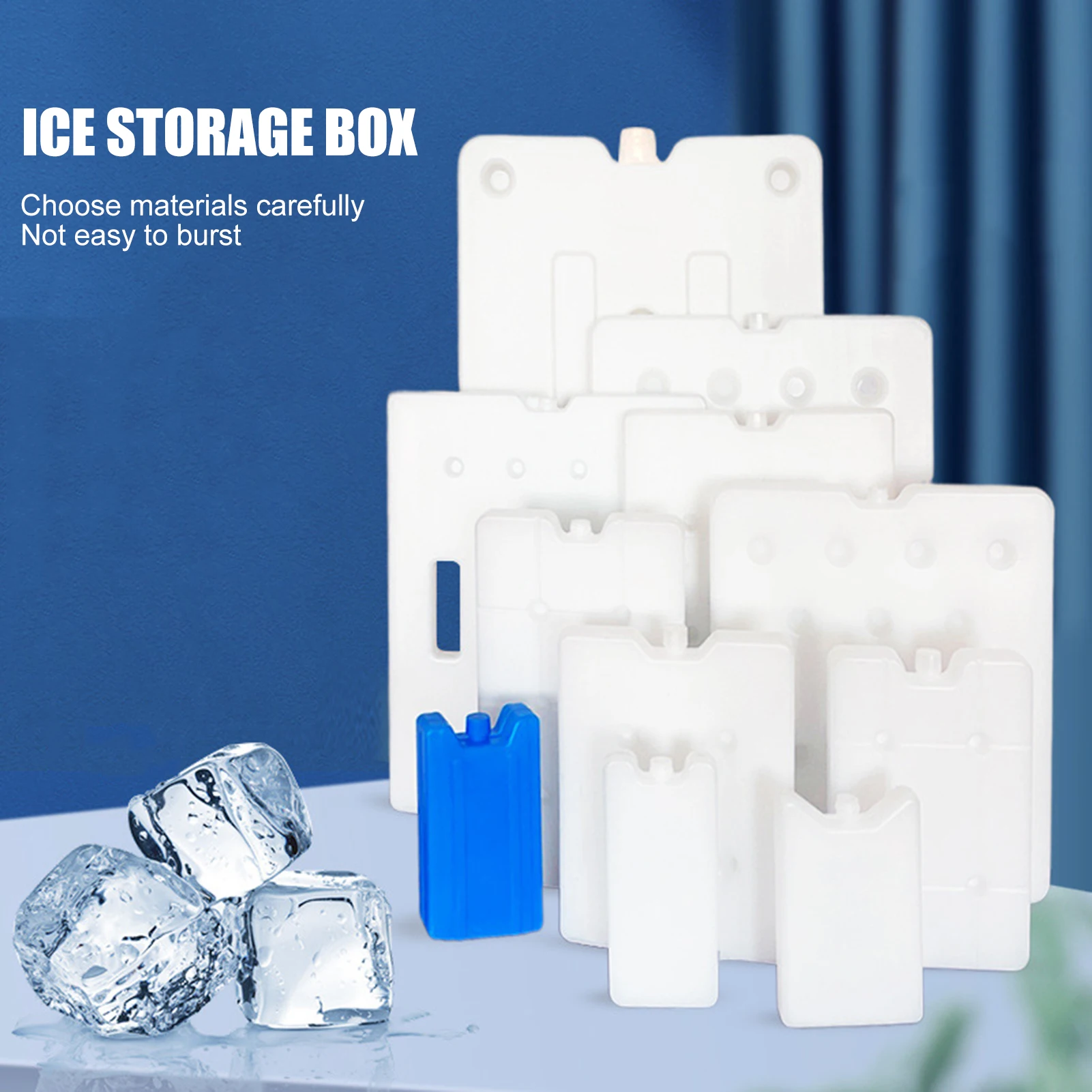Blocos de gelo para congelador de gel, para viagem, almoço, reutilizável, refrigerador, saco, armazenamento de alimentos frescos, caixa de injeção de água, blocos de gelo portáteis