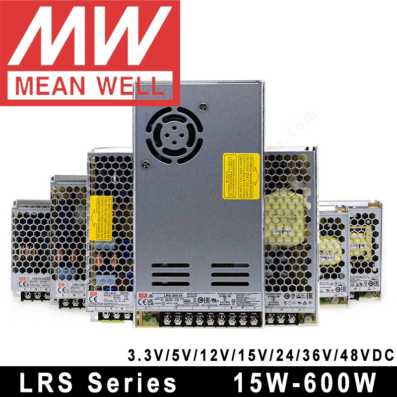 Mean Well AC para DC SMPS Meanwell 5V 12V 15V 24V 36V 48V LRS-50/75/100/150/200/350/450/600 LED Fonte de alimentação de comutação Mean Well AC para DC SMPS Meanwell 5V 12V 15V 24V 36V 48V LRS-50/75/100/150/200/350/450/600 LED Fonte de alimentação de comutação