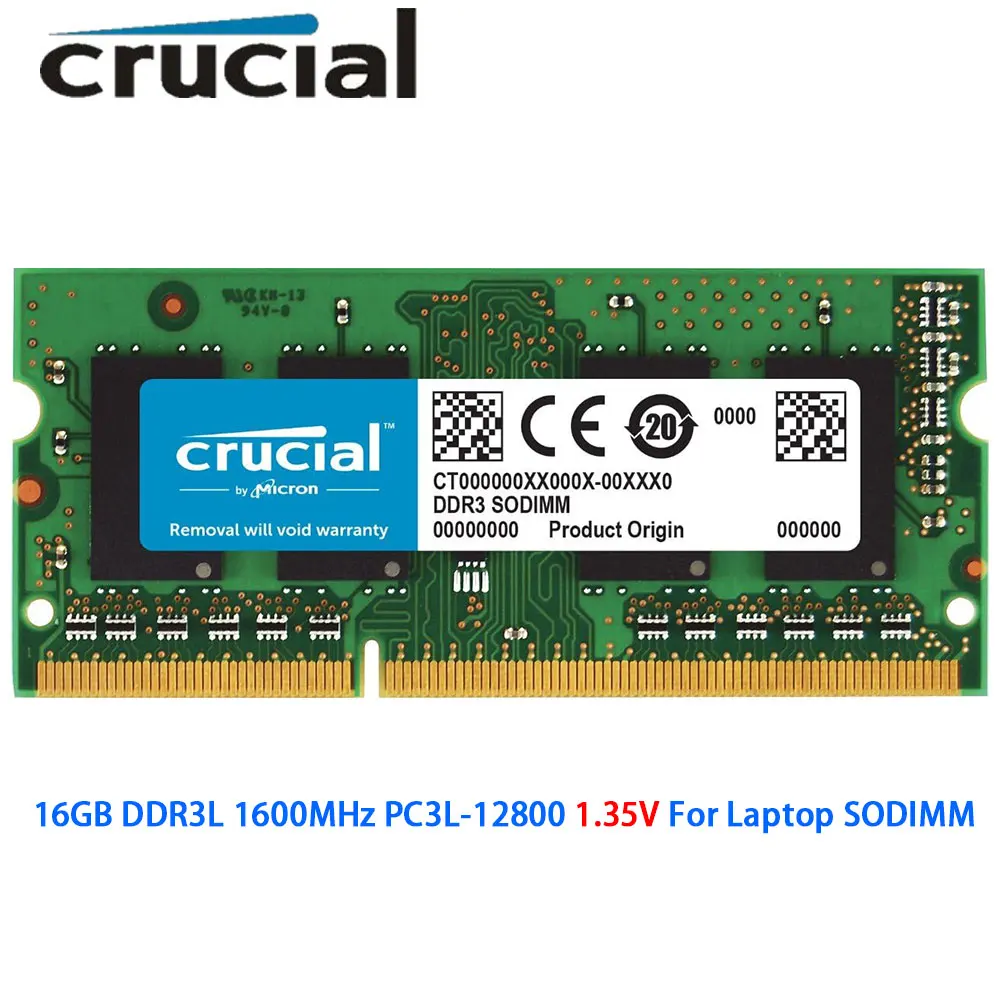 Memória crucial ram ddr3l 16gb 1600mhz PC3L-12800S 204pin 1.35v memória sodimm ddr3 16gb 1600mhz PC3-12800 laptop notebooks rams Memória crucial ram ddr3l 16gb 1600mhz PC3L-12800S 204pin 1.35v memória sodimm ddr3 16gb 1600mhz PC3-12800 laptop notebooks rams
