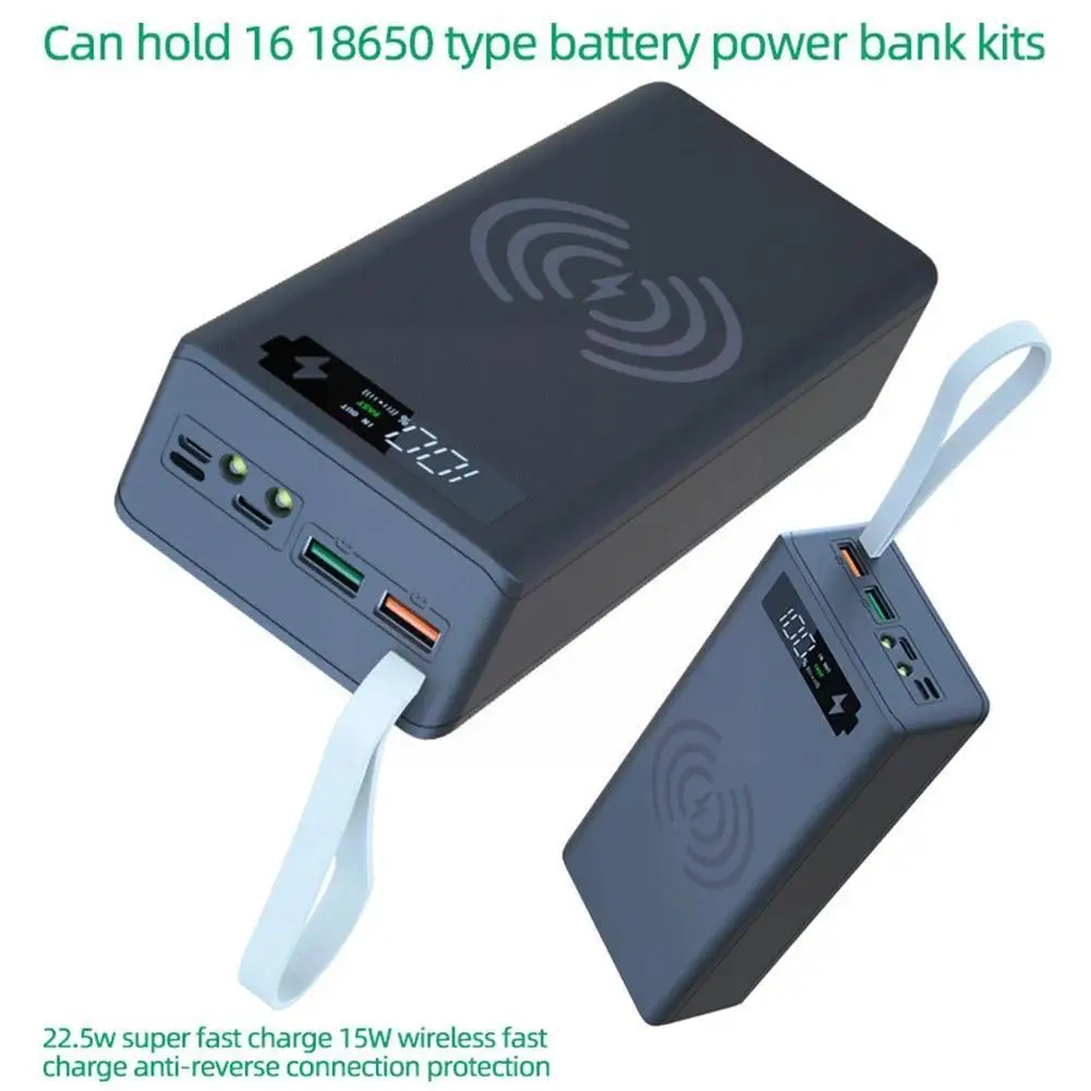 16*18650 bateria titular caixa de armazenamento power bank caso 18650 kit caixa diy carregador telefone diy bateria móvel powerbank escudo p0o5