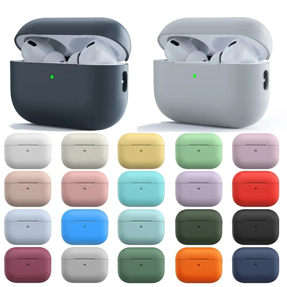 Capa de silicone ultrafina para fones de ouvido Airpods 1/2, Airpods 3 4, capa protetora para fones de ouvido Apple Airpods Pro 2 3, capa para Airpods.