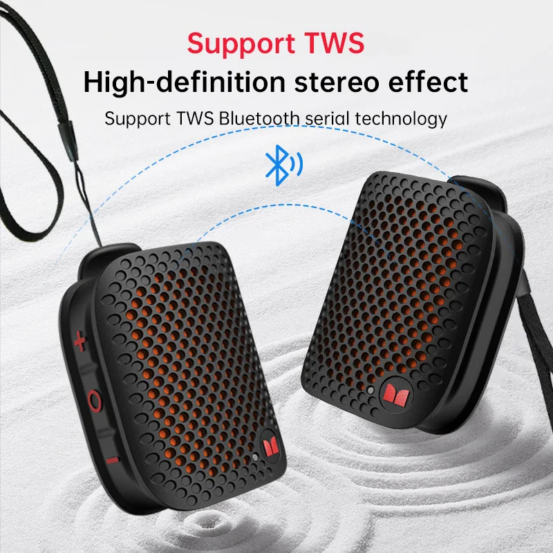 Monster M3 Mini Caixa de Som Bluetooth Sem Fio Portátil com Clip Magnético, BT V5.4, para Uso Externo e em Locais de Trabalho, com Graves e Microfone