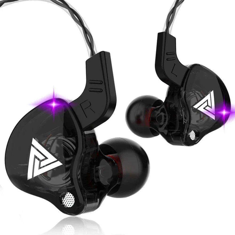 Fone de ouvido com fio com microfone cobre driver fone de ouvido esportivo baixo estéreo QKZ Fone de ouvido com fio com microfone cobre driver fone de ouvido esportivo baixo estéreo QKZ