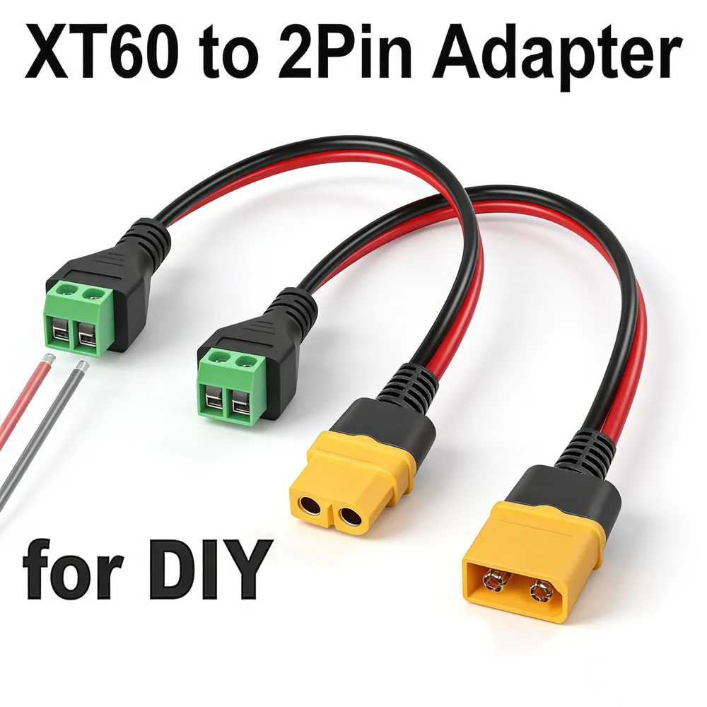 Adaptador de Terminal XT60 para 2 Pinos Sem Solda, Conectores XT60, Cabo de Terminal, para Painéis Solares, Drones, Aeromodelos, Carregador de Balanço Adaptador de Terminal XT60 para 2 Pinos Sem Solda, Conectores XT60, Cabo de Terminal, para Painéis Solares, Drones, Aeromodelos, Carregador de Balanço