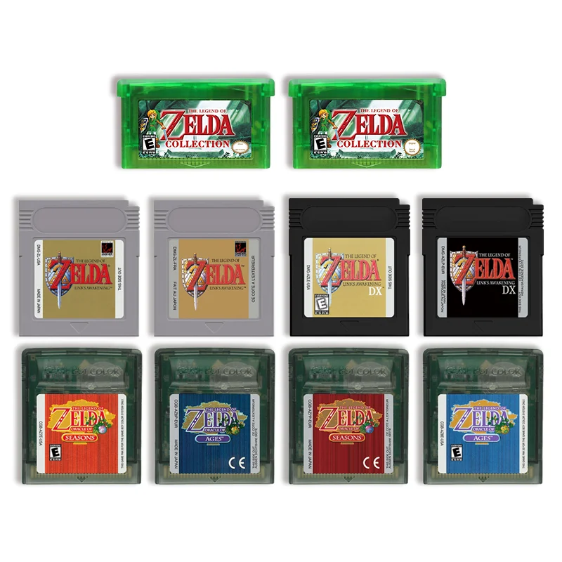 Cartucho de Jogo com Economia de Bateria para Console de Videogame, Cartão Zelda Series Links Awakening Oracle of Ages Seasons de Alta Qualidade para GBC