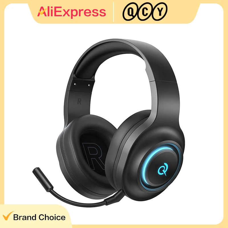 Qcy heroad v200 sobre fones de ouvido 50mm driver 7.1 som surround fone de ouvido sem fio bluetooth 6.0 para pc portátil ps4/5