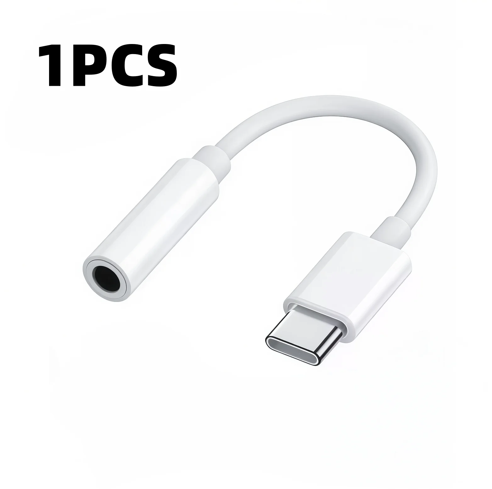 1 unidade de Adaptador USB-C para Fone de Ouvido de 3,5 mm - Compatível com HiFi para Apple iPhone 17 16 15 Samsung Tipo C para Conector de Fone de Ouvido