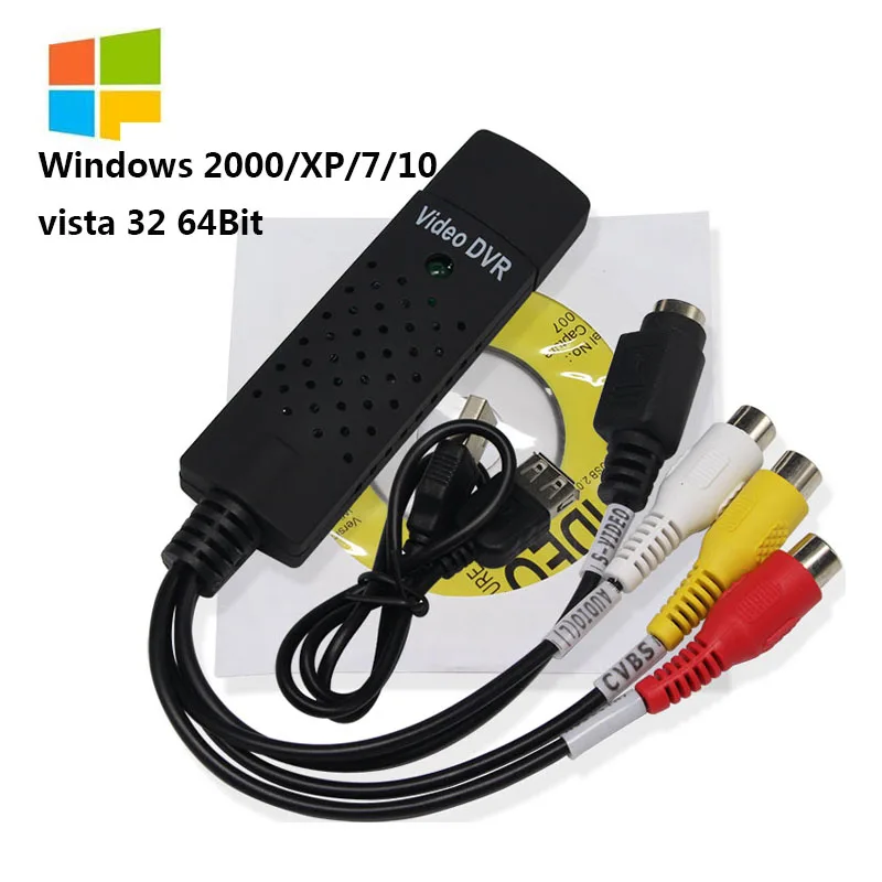 Adaptador de placa de captura de vídeo USB Easy CAP TV DVD VHS Captura de v deo Cartão de áudio AV para computador/câmera CCTV USB 2.0 Easy CAP Adaptador de placa de captura de vídeo USB Easy CAP TV DVD VHS Captura de v deo Cartão de áudio AV para computador/câmera CCTV USB 2.0 Easy CAP