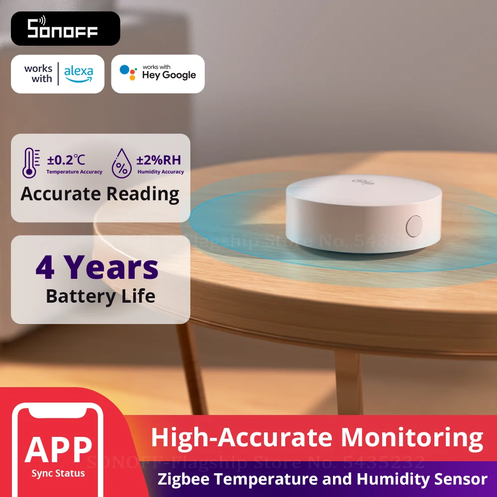 Sonoff SNZB-02P zigbee sensor de temperatura e umidade casa inteligente termômetro detector trabalho com alexa google casa smartthings