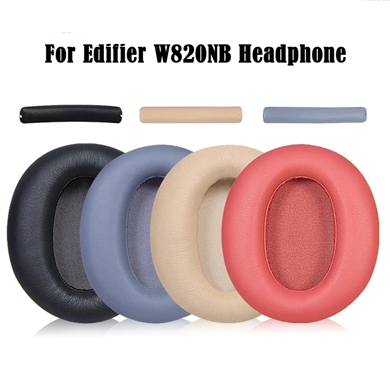 Almofadas para fone de ouvido, para edifier w820nb, capa de almofada para substituição, faixa de cabeça, reparo de protetores de ouvido