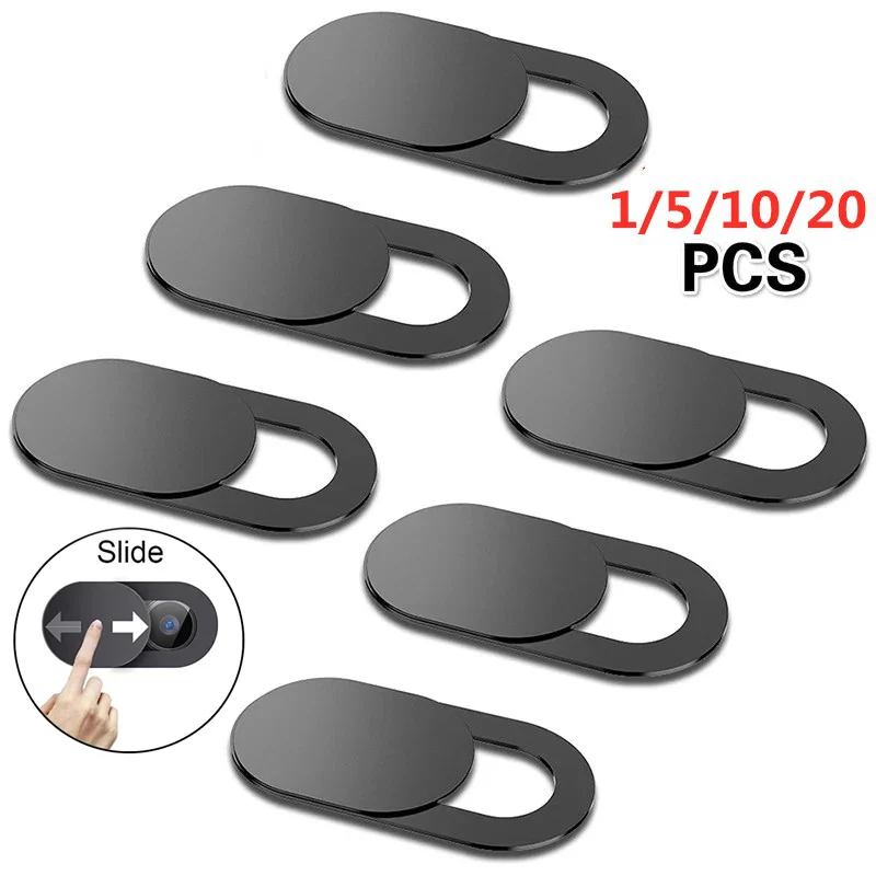 Capa de Webcam com Deslizamento Magnético, Capa Plástica para Câmera de iPad, Tablet, Laptop, PC, Lentes de Celular, Adesivo de Privacidade