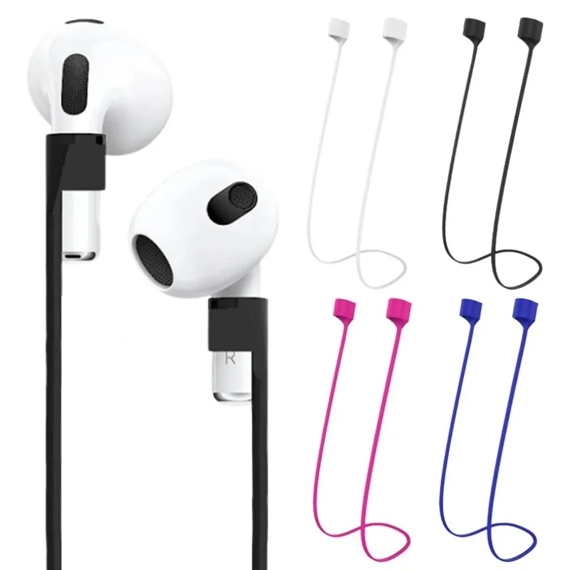 Correia magnética anti-perda de silicone fones de ouvido corda para airpods 4 3 2 1 sem fio bluetooth fone de ouvido pescoço cintas acessórios