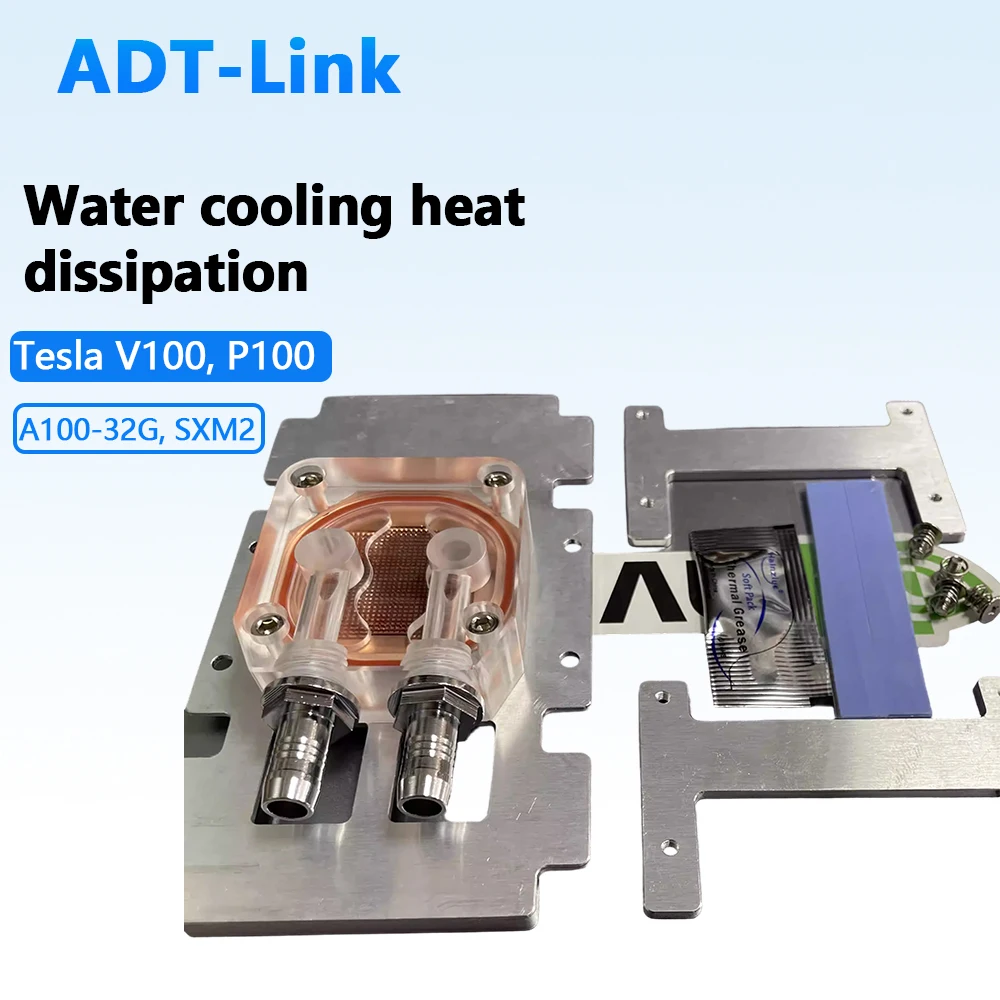 Bloco de resfriamento do refrigerador roxo cobre refrigerado a água gpu placa de dissipação de calor cabeça da torre para nvidia tesla v100 p100 A100-32G sxm2