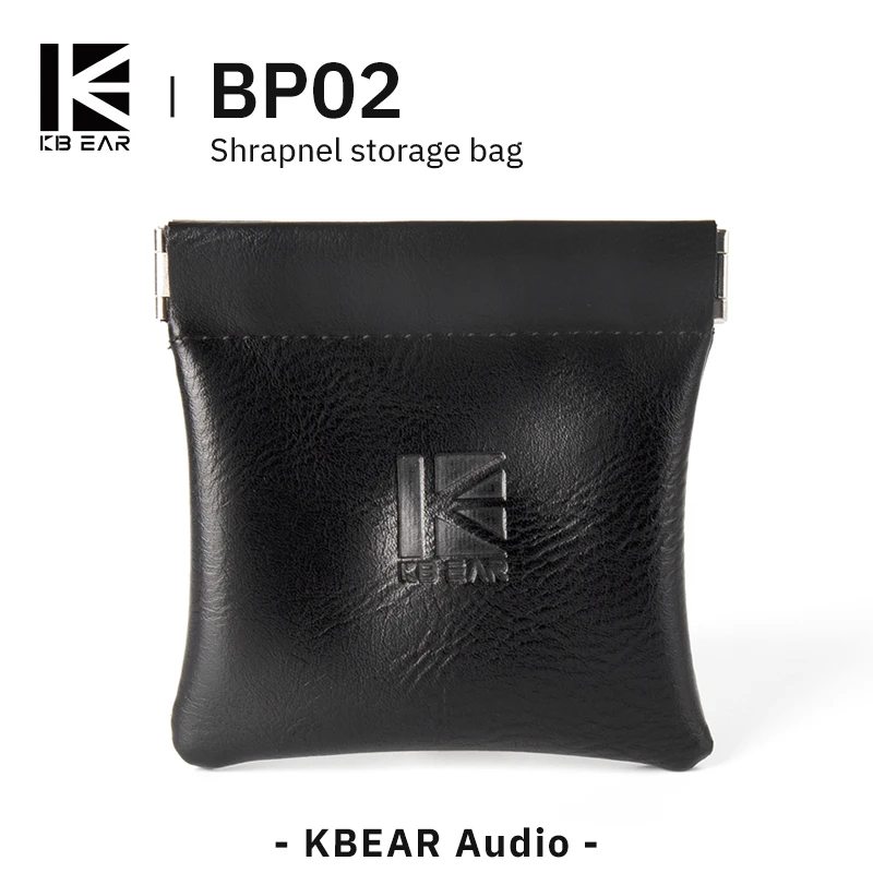 Estojo KBEAR BP02 para Fones de Ouvido, Caixa Bluetooth Portátil Quadrada, Bolsa de Armazenamento para Fones de Ouvido com Logo