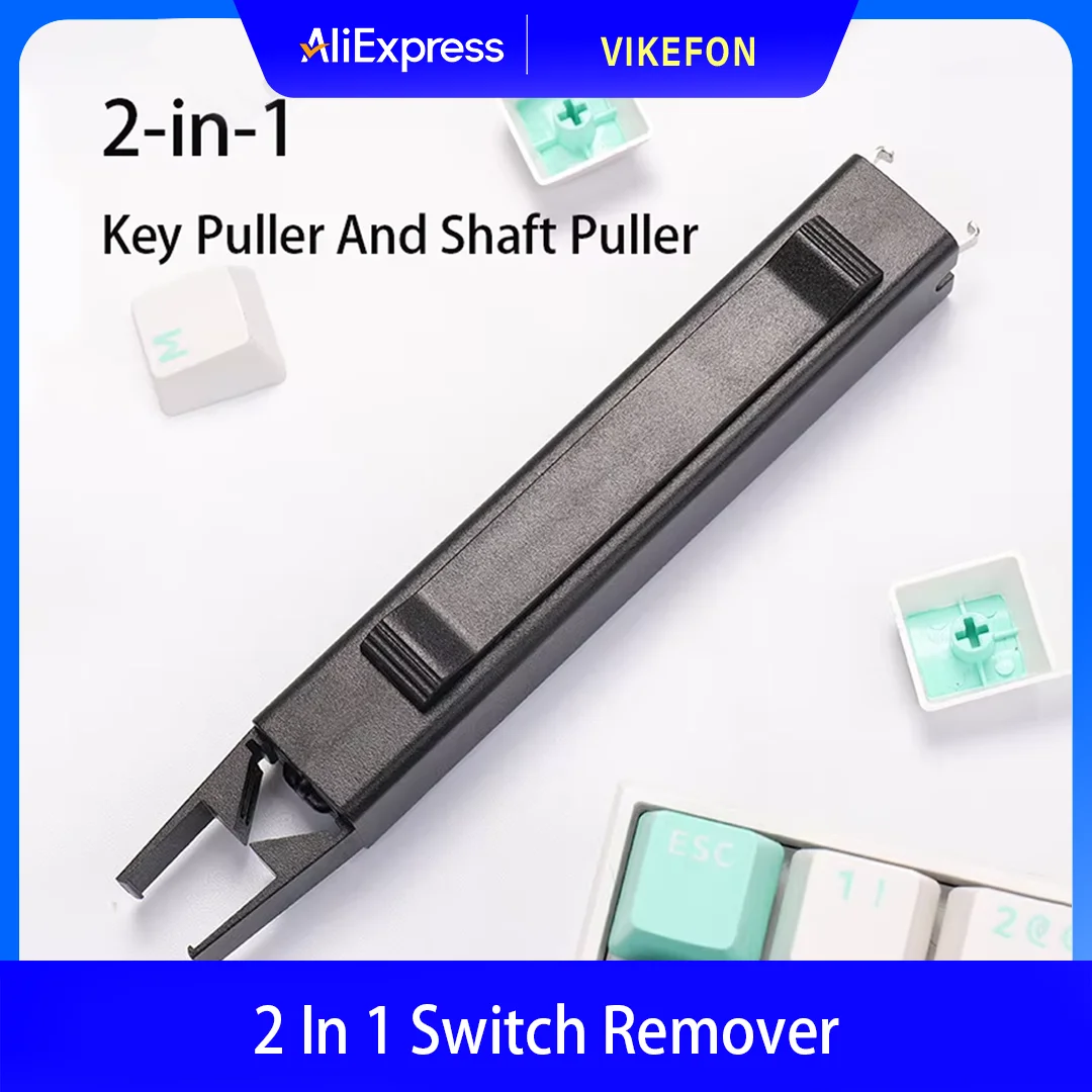 Extrator de Teclas e Switches 2 em 1 para Teclado Mecânico e Gamer, Ferramenta DIY para Limpeza de Switches