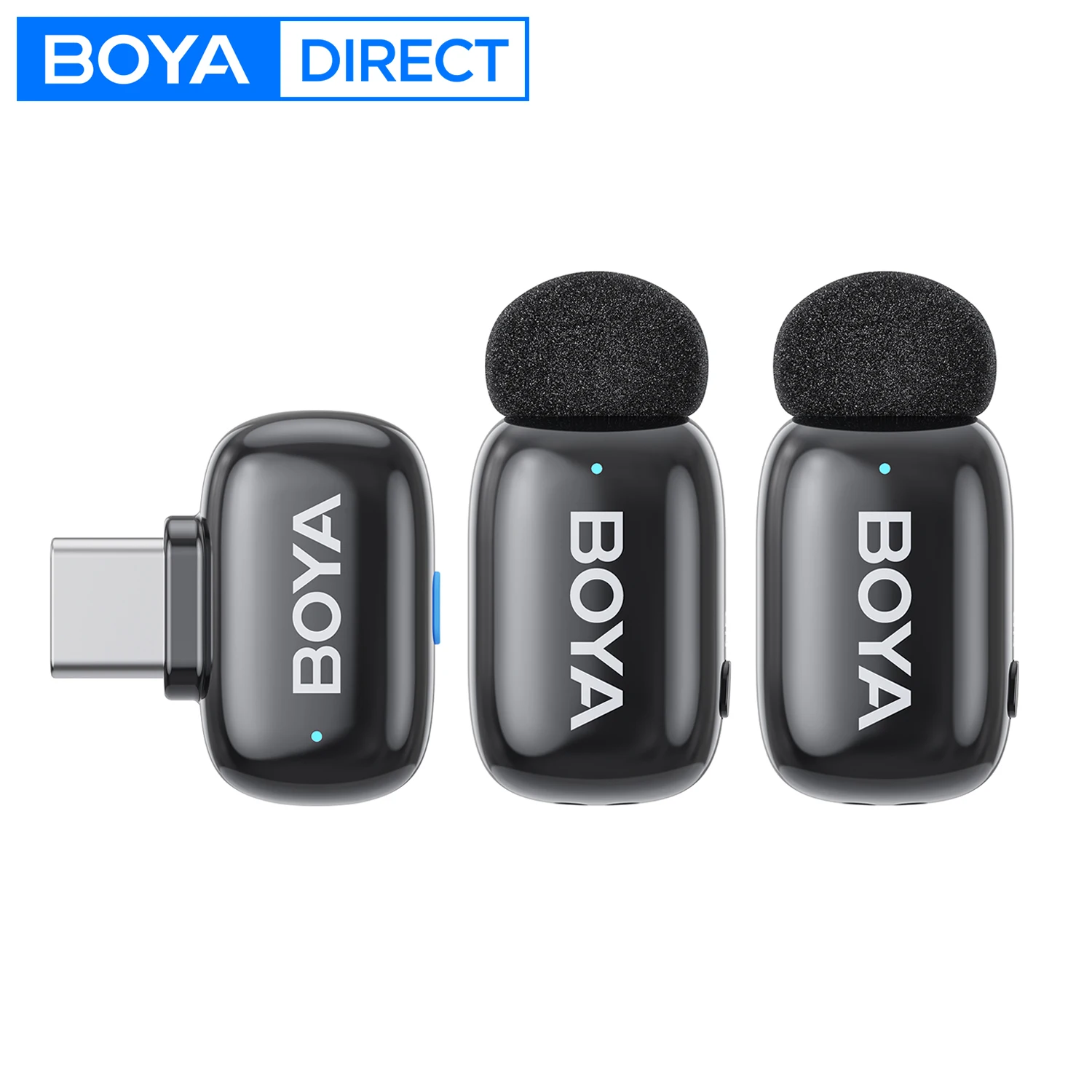 Boya boya mini microfone de lapela sem fio para iphone 15/16 android USB-C dispositivos redução de ruído para gravação de vídeo streaming