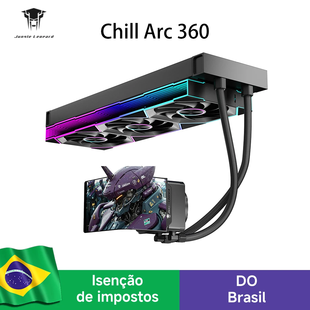 Jungle Leopard Chill Arc 360 Tela Curva AMOLED Magnética de 6,67 Polegadas 3D CA360 com Resfriador de Água
