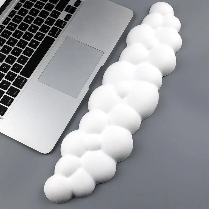 Mouse Pad Ergonômico com Apoio de Punho para Teclado, Mouse Pad Gamer Antiderrapante para Mesa de Escritório com Apoio de Punho em Formato de Nuvem