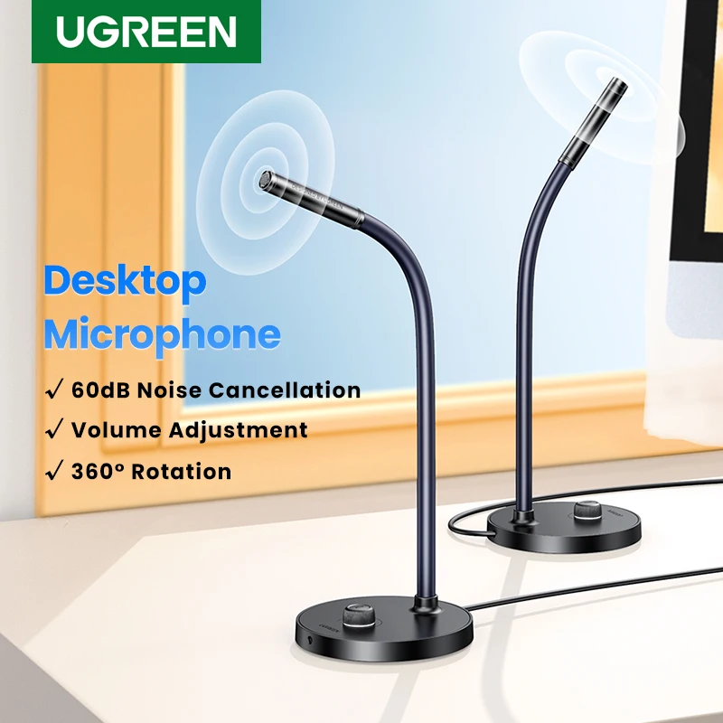 Ugreen usb microfone desktop computador pc mic para youtube streaming, podcasting, gaming mic para mac windows microfones de áudio