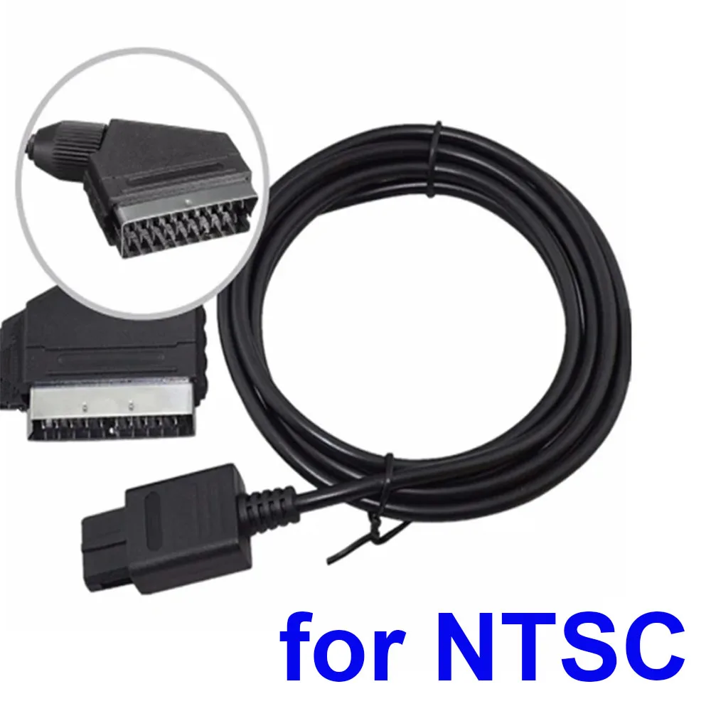 Para n64 ngc sfc rgb av scart cabo 1.8m av cabo para ntsc super gamicom gamecube console estender linha jogo cabo de áudio e vídeo
