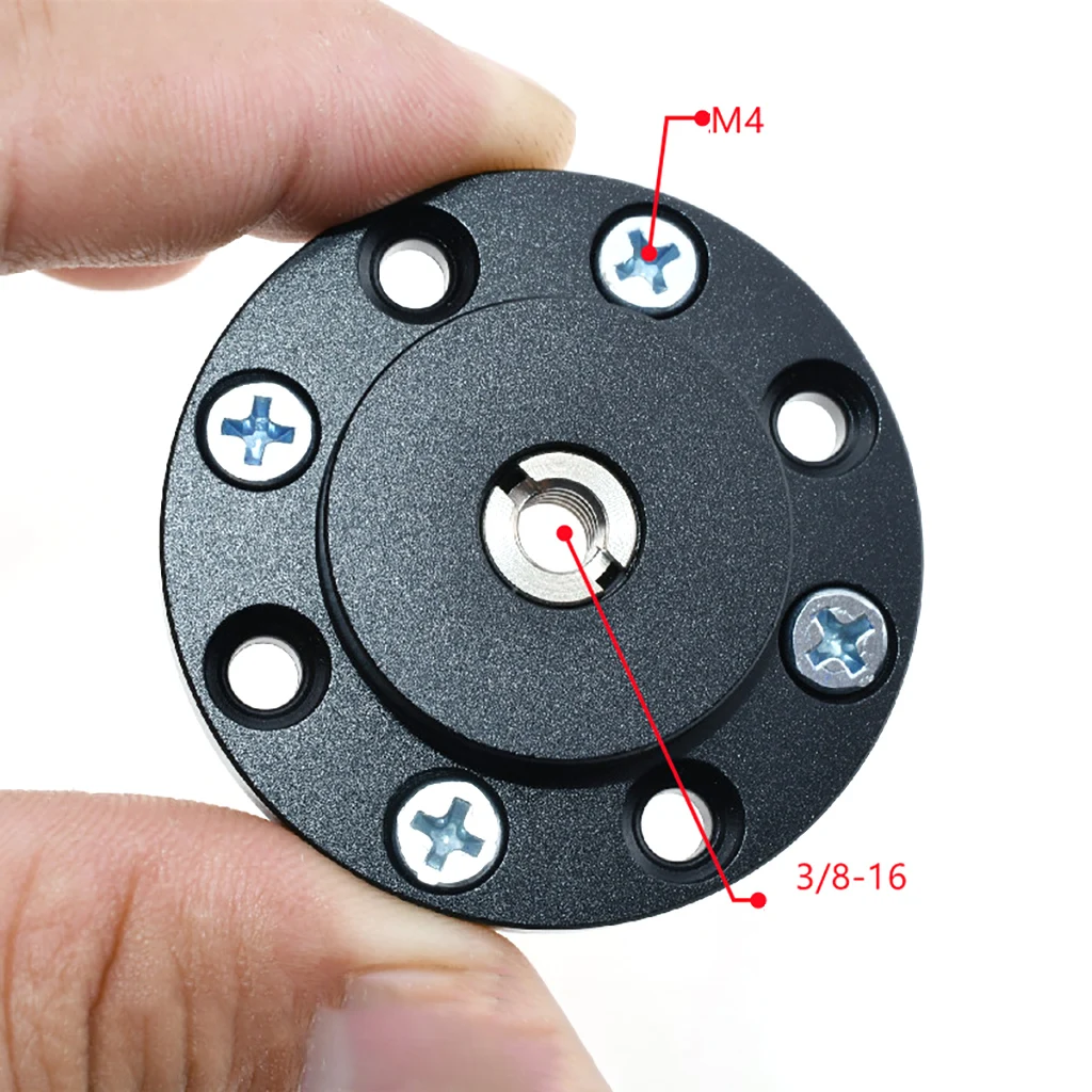 Placa de metal montagem na parede 1/4 3/8 rosca braço mágico base fixa para webcam projetor titular monitor luz suporte da câmera dslr