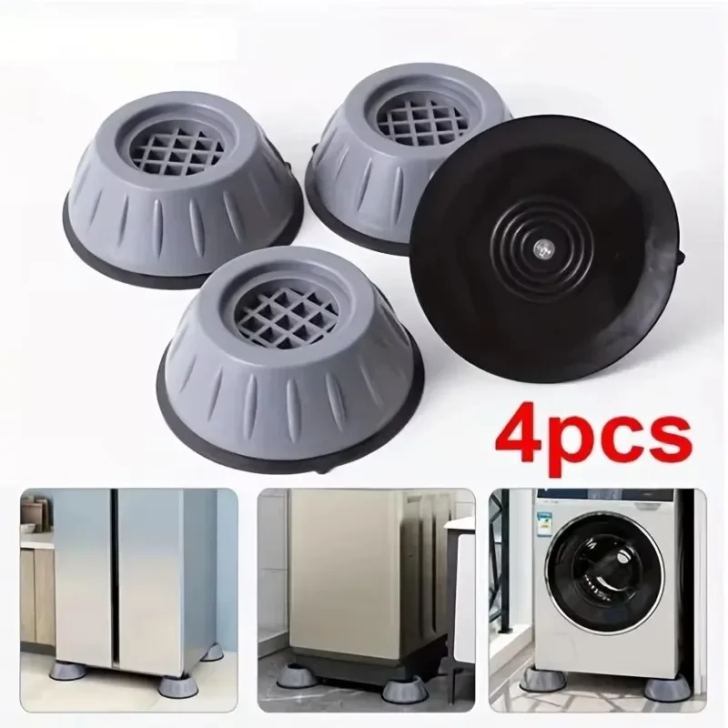 4 peças almofadas de pé à prova de choque, almofadas de borracha antiderrapantes, amortecedores silenciosos, máquina de lavar universal, geladeira