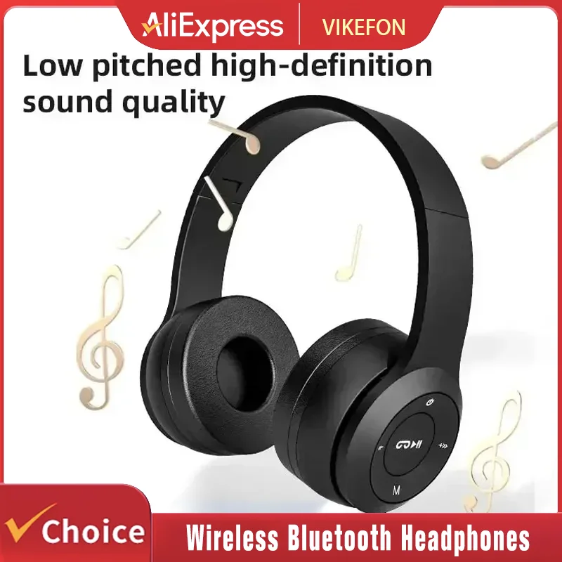 Fones de Ouvido Bluetooth Sem Fio Dobráveis 5.0 Portáteis com Som HiFi Over-ear para Esportes, Viagens, Uso Diário, Jogos e Música