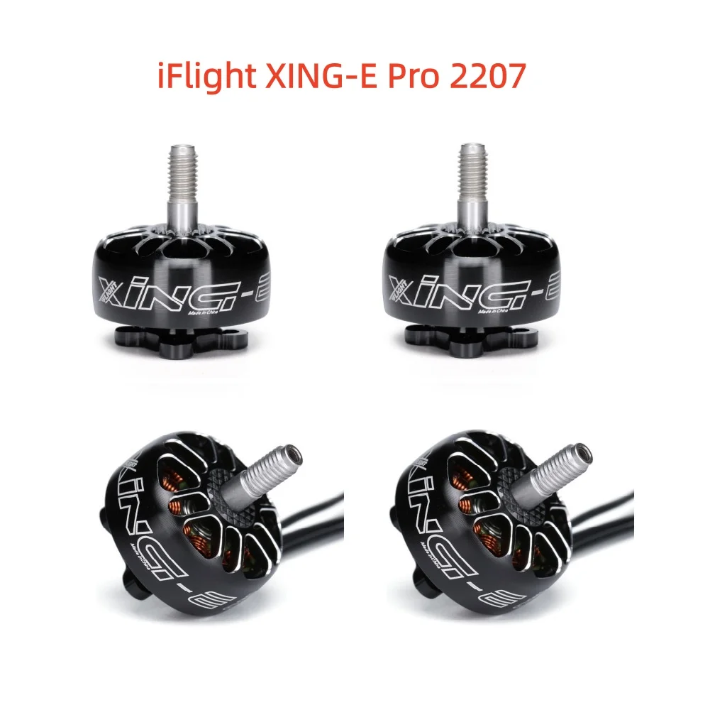 4 Peças iFlight XING E Pro 2207 1800KV 6S /2450KV 2750KV 4S Motor Brushless para FPV RC Multicopter Peças de Drone de Corrida DIY