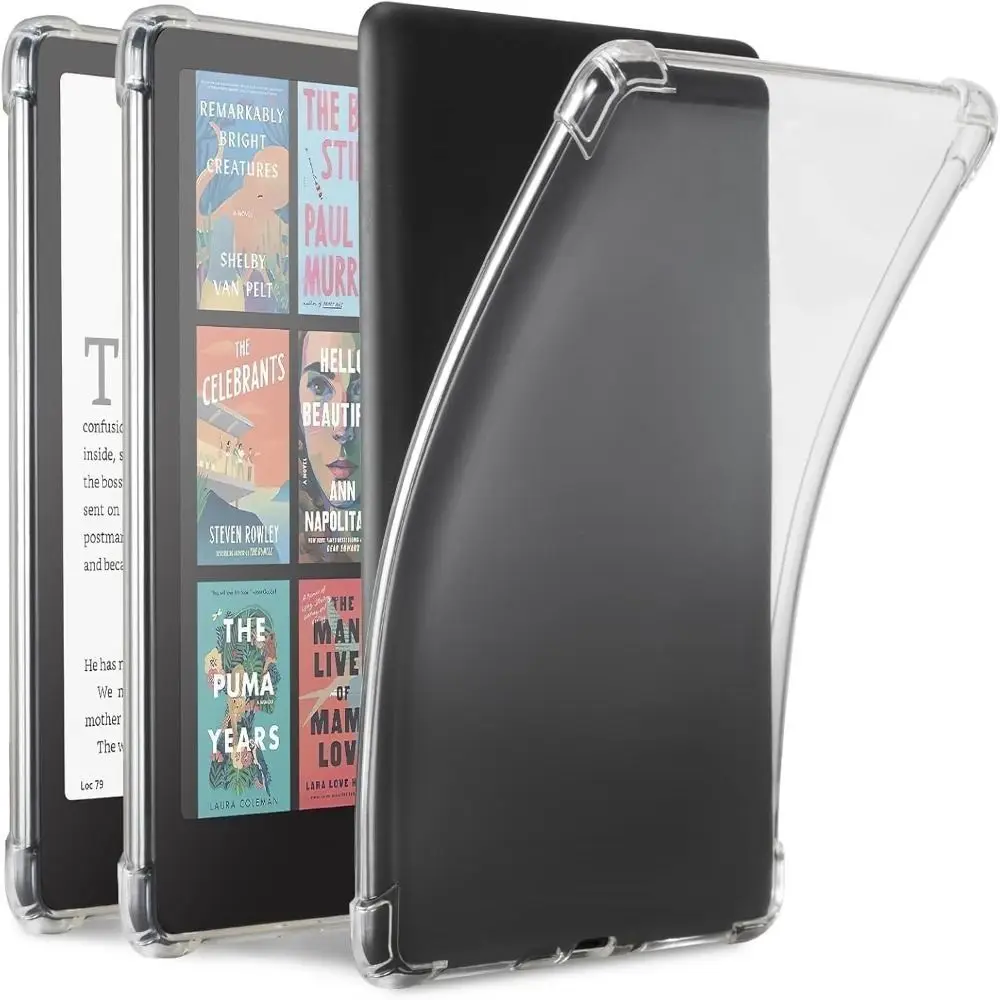 Capa para leitor eletrônico de 11/12a geração sa568b 6 6.8 7 polegadas capa traseira anti arranhões transparente funda para kindle paperwhite 1/2/3/4/5 colorsoft 2024