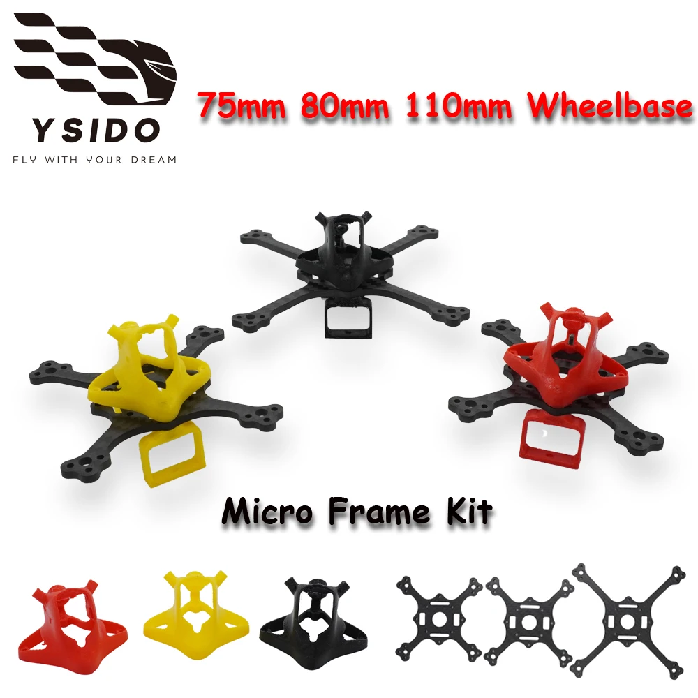 Rc micro drone fpv quadro kit 75mm 80mm 110mm distância entre eixos para mini rc fpv freestyle minúsculo whoop racing drone quadcopter peças diy Rc micro drone fpv quadro kit 75mm 80mm 110mm distância entre eixos para mini rc fpv freestyle minúsculo whoop racing drone quadcopter peças diy