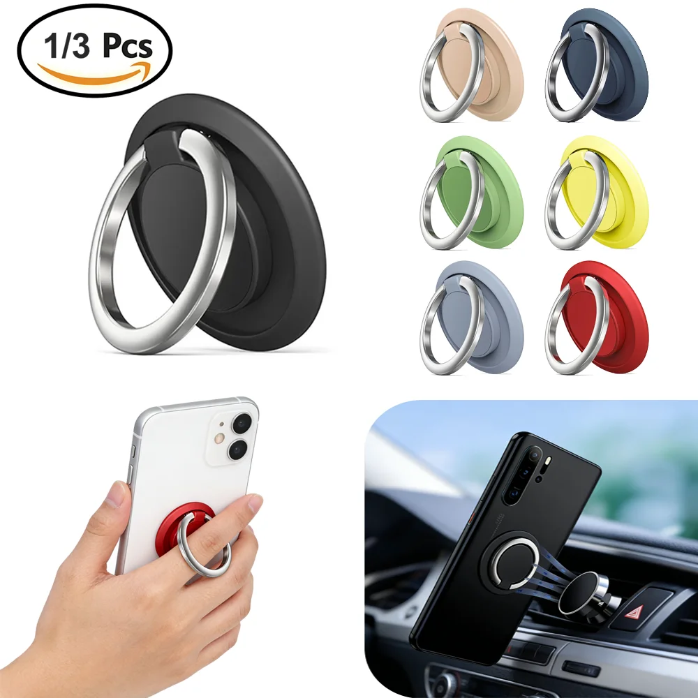1/3PCS Universal 360 ° Suporte de Anel Giratório Magnético para Celular - Suporte Veicular Magnético para Smartphone 1/3PCS Universal 360 ° Suporte de Anel Giratório Magnético para Celular - Suporte Veicular Magnético para Smartphone