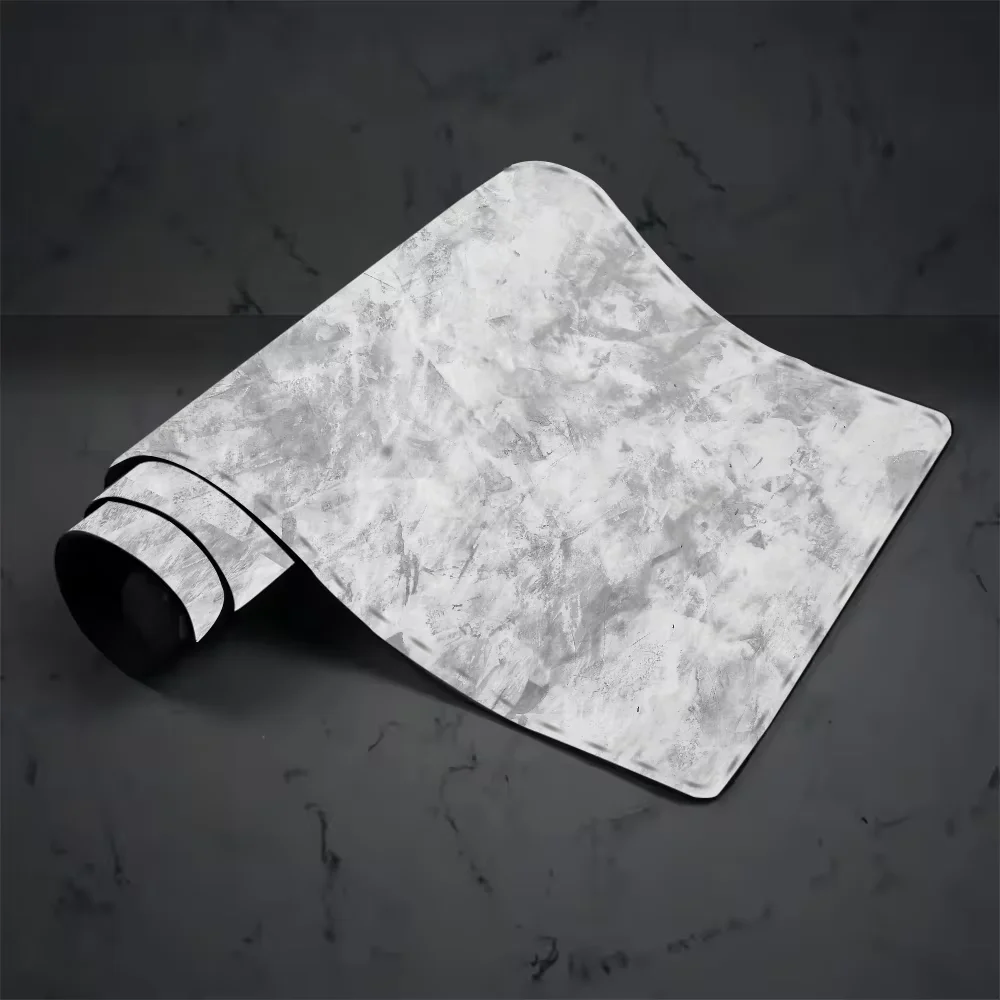 Mouse Pad Cinza Carvão XXL: Superfície de Jogo com Borda Costurada e Cobertura Total para Teclado, Acessório Premium para Escritório e Computador