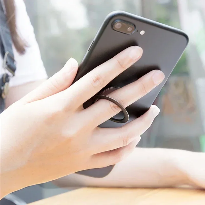 Suporte Universal Fino de Metal de Luxo para Celular, Suporte Dobrável para Carro, Acessórios para Celular, Suporte de Anel para iPhone Xiaomi