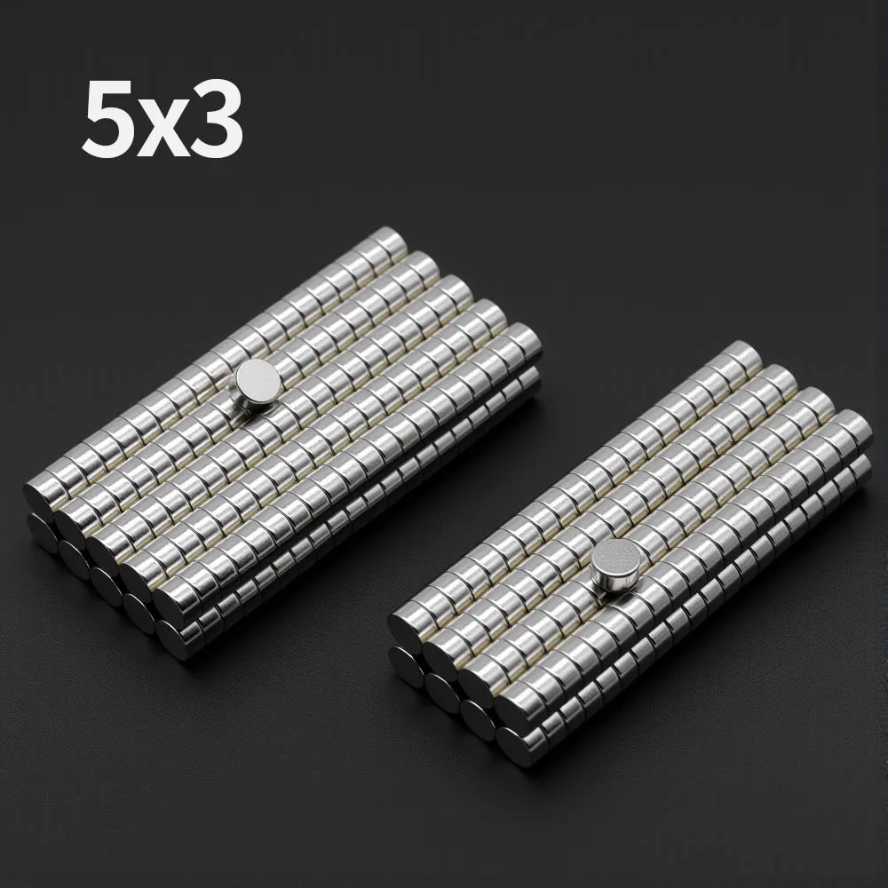 Ímã de neodímio poderoso 5x3mm n35 ndfeb imanes magnéticos permanentes redondos super fortes ímãs de geladeira diy