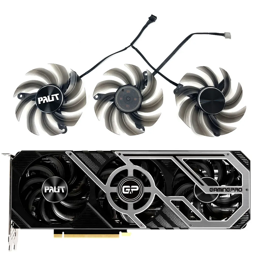 Novo original 1 conjunto rtx 3080 gamingpro gpu ventilador, para palit rtx 3060ti fan 3070 303070ti fan 3080 303080ti fan 3090 gamingpro placa de vídeo ventilador de refrigeração