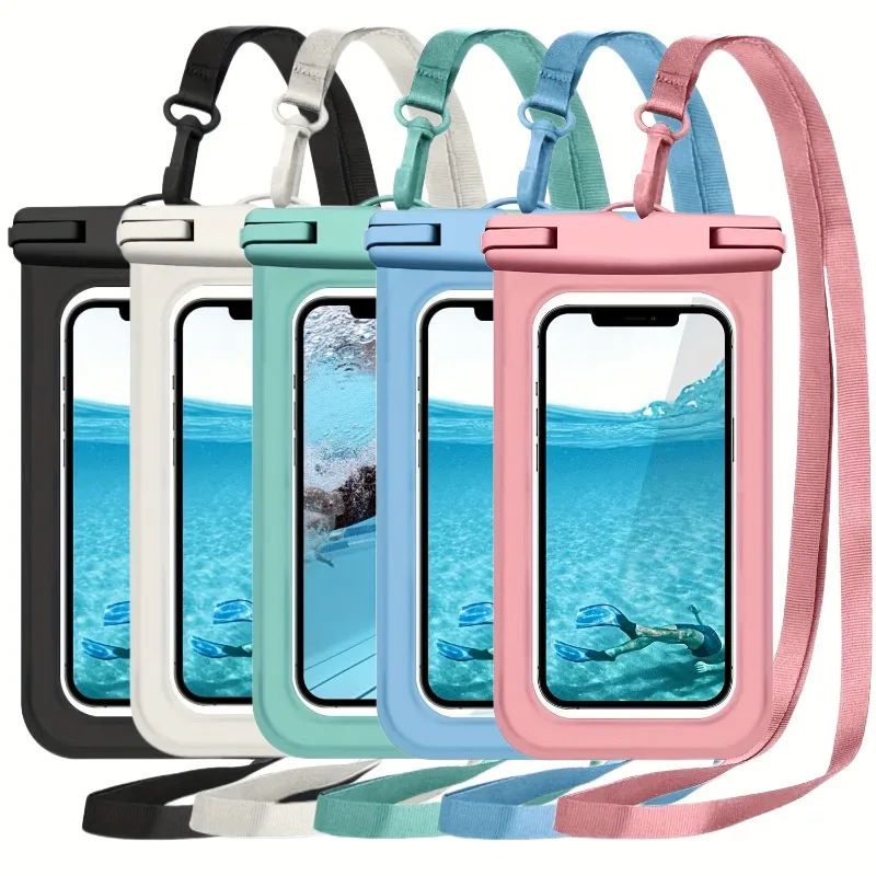 Bolsa à Prova d'Água Transparente para Celular, Grande, Ideal para Mergulho, Natação e Termas