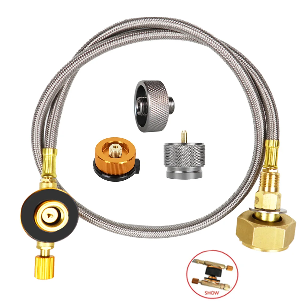 Adaptador de recarga de gás para fogão a gás, adaptador de enchimento de cilindro ao ar livre, tanque de gás, forno, acessórios, equipamento de acampamento