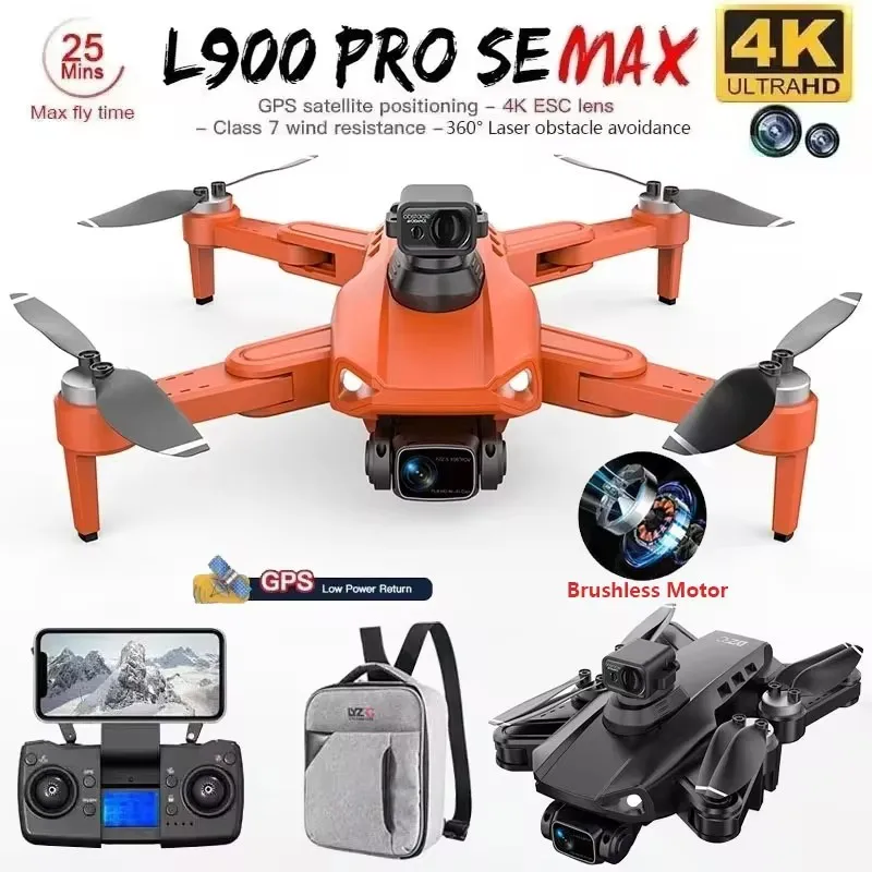 LYZRC L900 Pro SE MAX Drone 4K Profissional Câmera Dual HD GPS 5G WIFI 360 ° Quadricóptero Rc FPV com motor sem escova para evitar obstáculos
