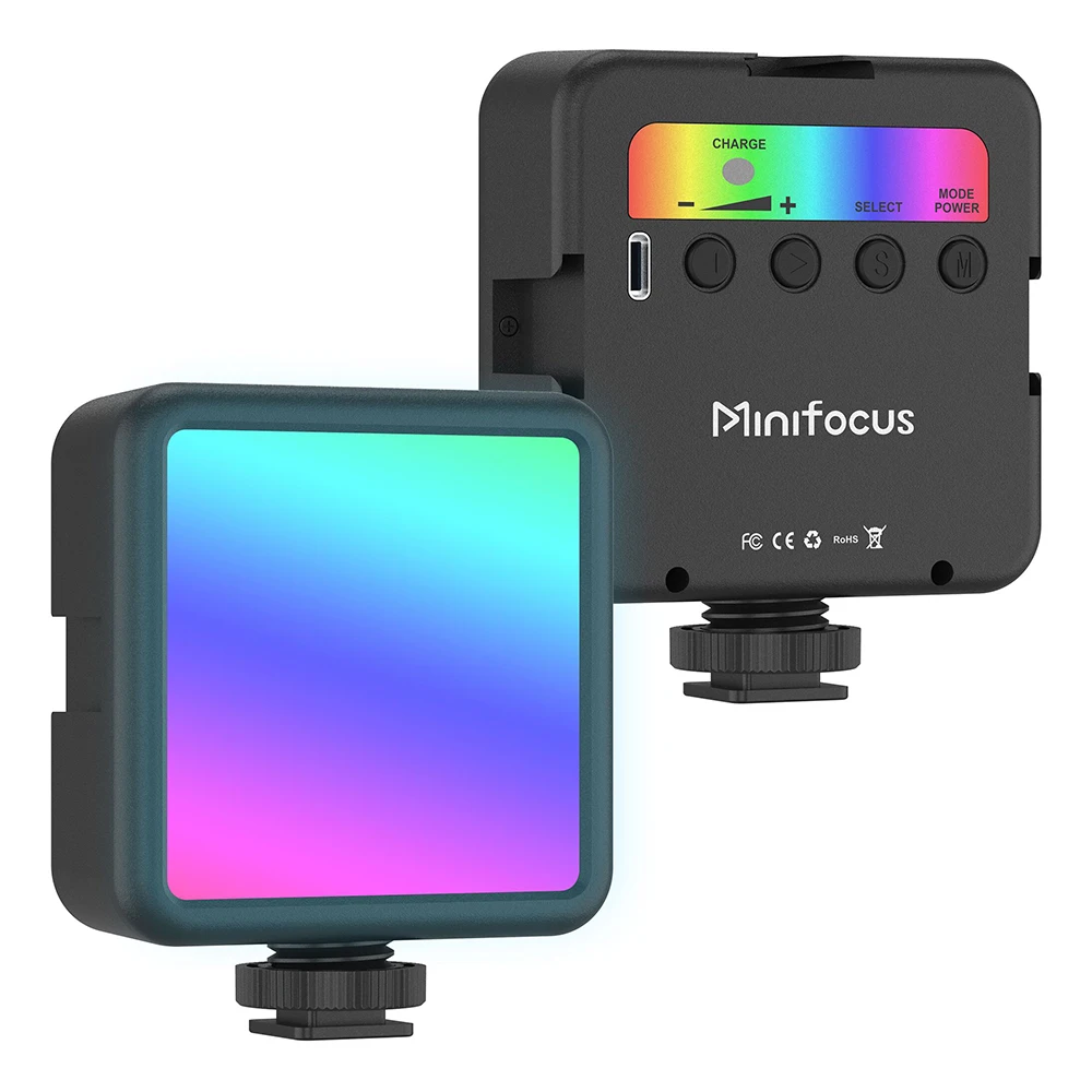 Bolso RGB luz LED portátil, Mini luz de preenchimento para câmera, Smartphone, GoPro, laptop, selfie, lâmpada RGB ajustável, vídeo Bolso RGB luz LED portátil, Mini luz de preenchimento para câmera, Smartphone, GoPro, laptop, selfie, lâmpada RGB ajustável, vídeo
