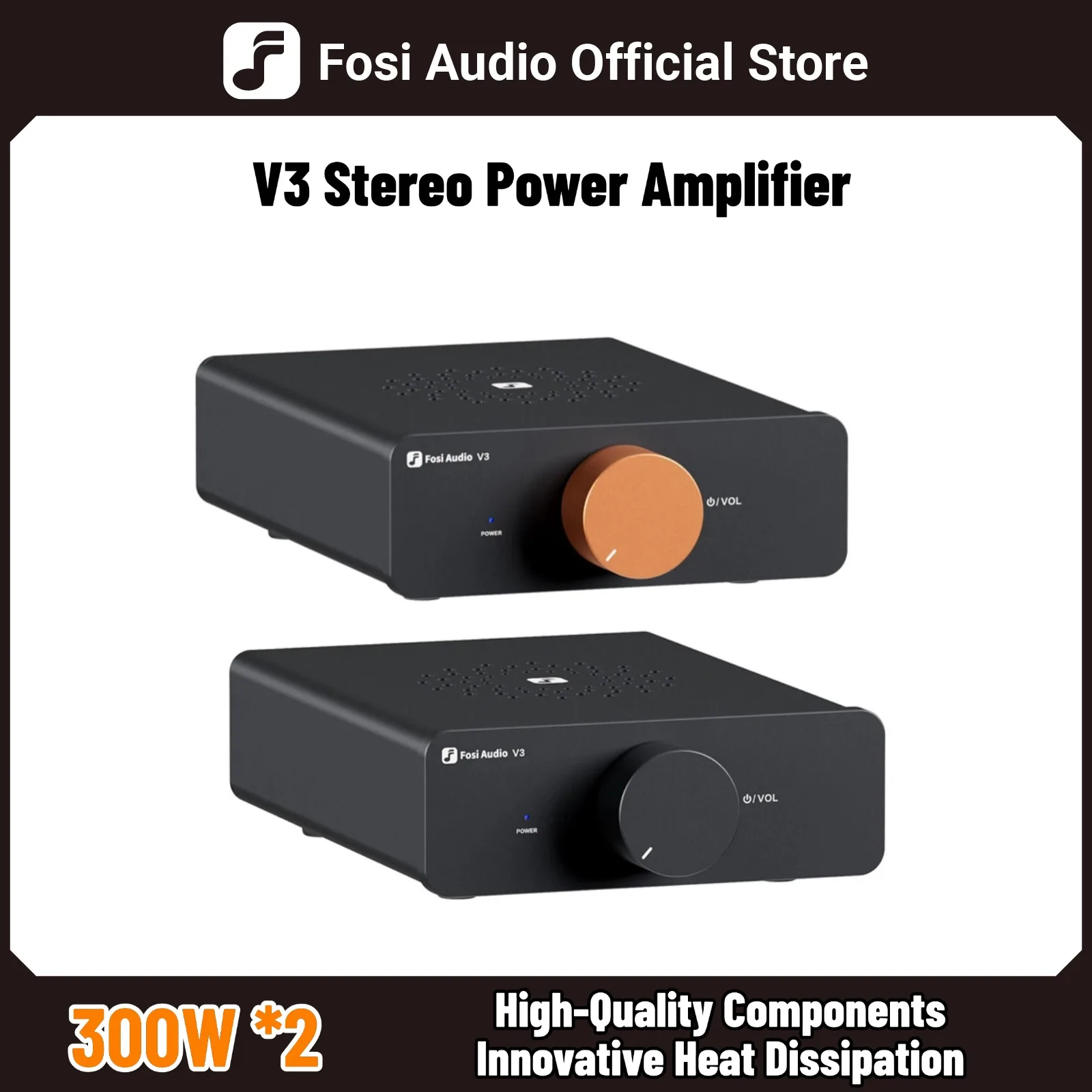 Fosi áudio v3 amplificador de potência estéreo 300w * 2 tpa3255 classe d mini amp amplificador de áudio de 2 canais para subwoofer estante passiva