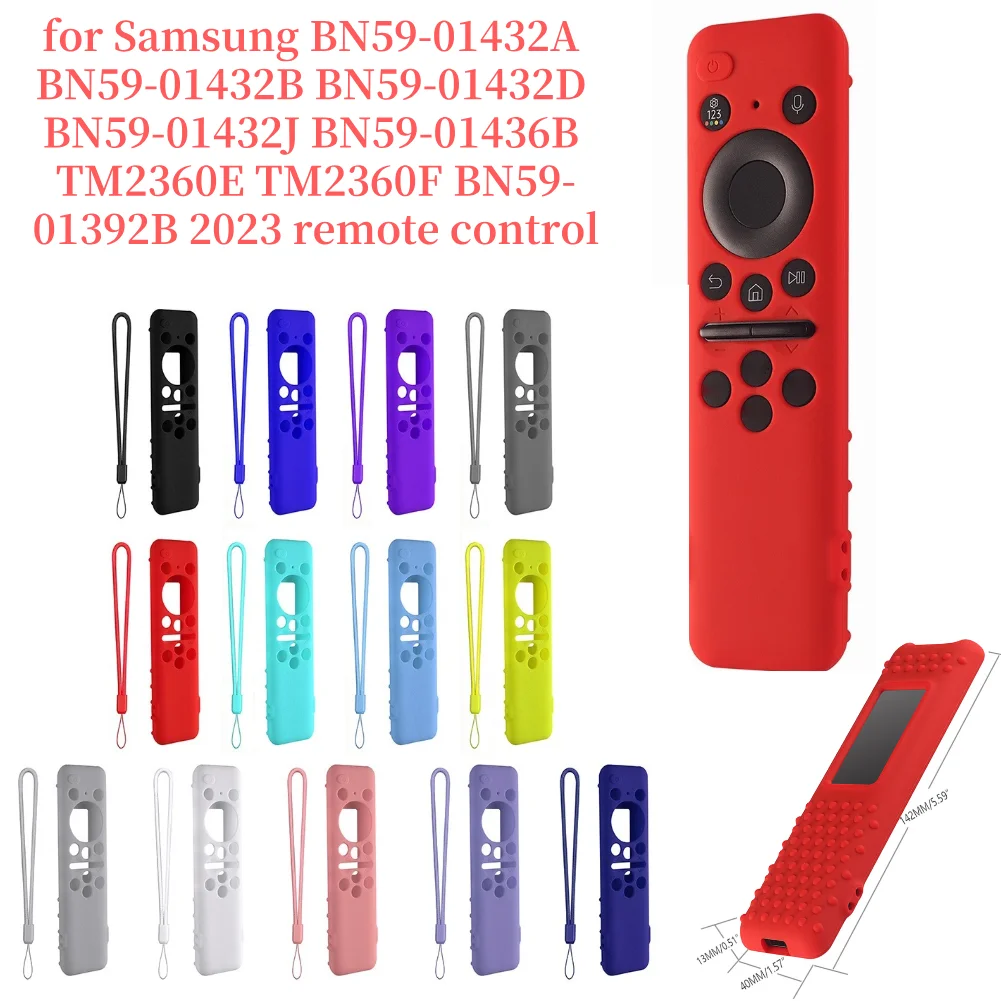 Para samsung 8k neo qled hdr smart tv silicone caso capa protetora BN59-01432A 01432b 2023 controle remoto caso à prova de poeira escudo