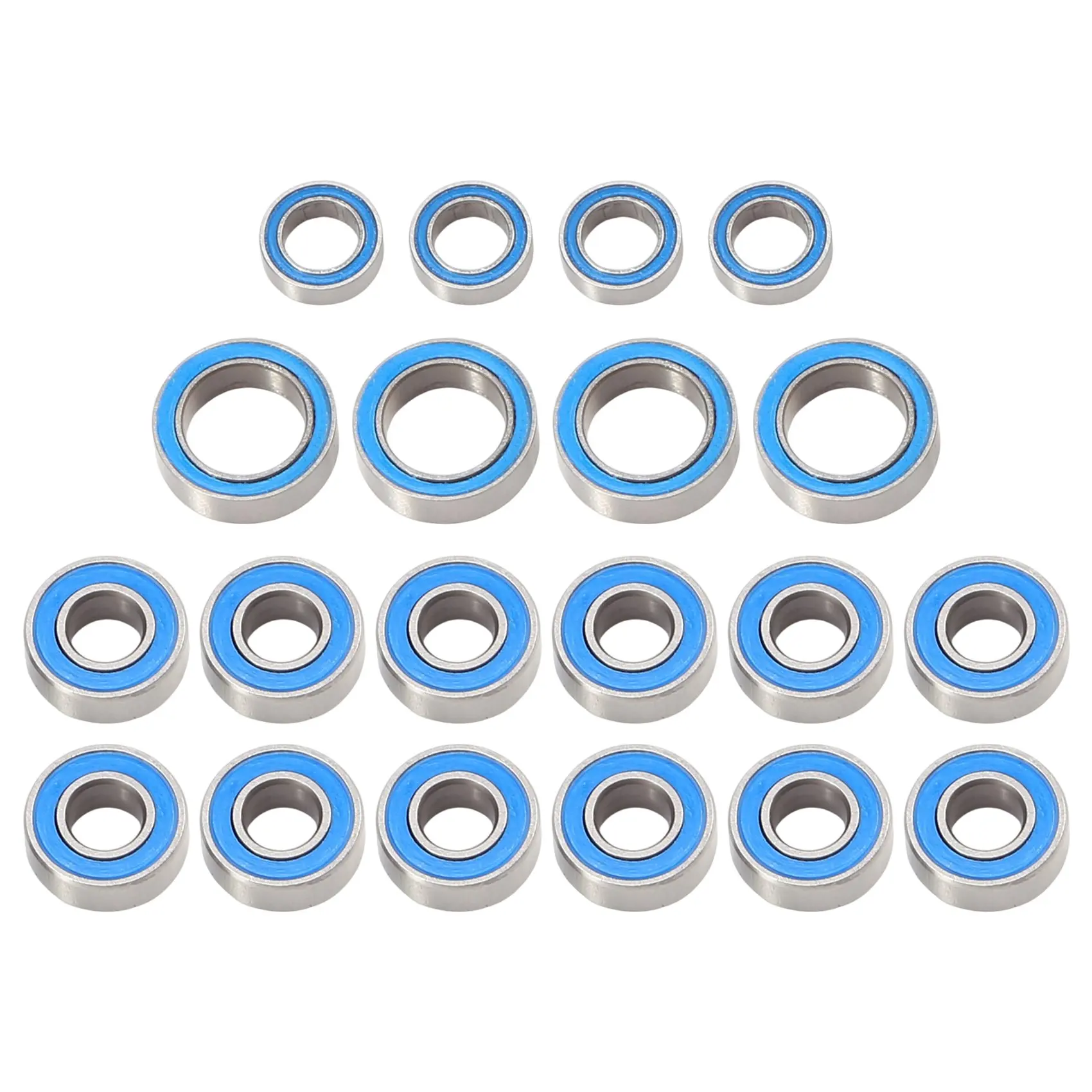 Kit de Rolamentos de Borracha Selados (20 Peças) para Carros RC Tamiya TT01 TT-01 TT01E TT01D TT02B 1/10 - Peças e Acessórios para Upgrade Kit de Rolamentos de Borracha Selados (20 Peças) para Carros RC Tamiya TT01 TT-01 TT01E TT01D TT02B 1/10 - Peças e Acessórios para Upgrade