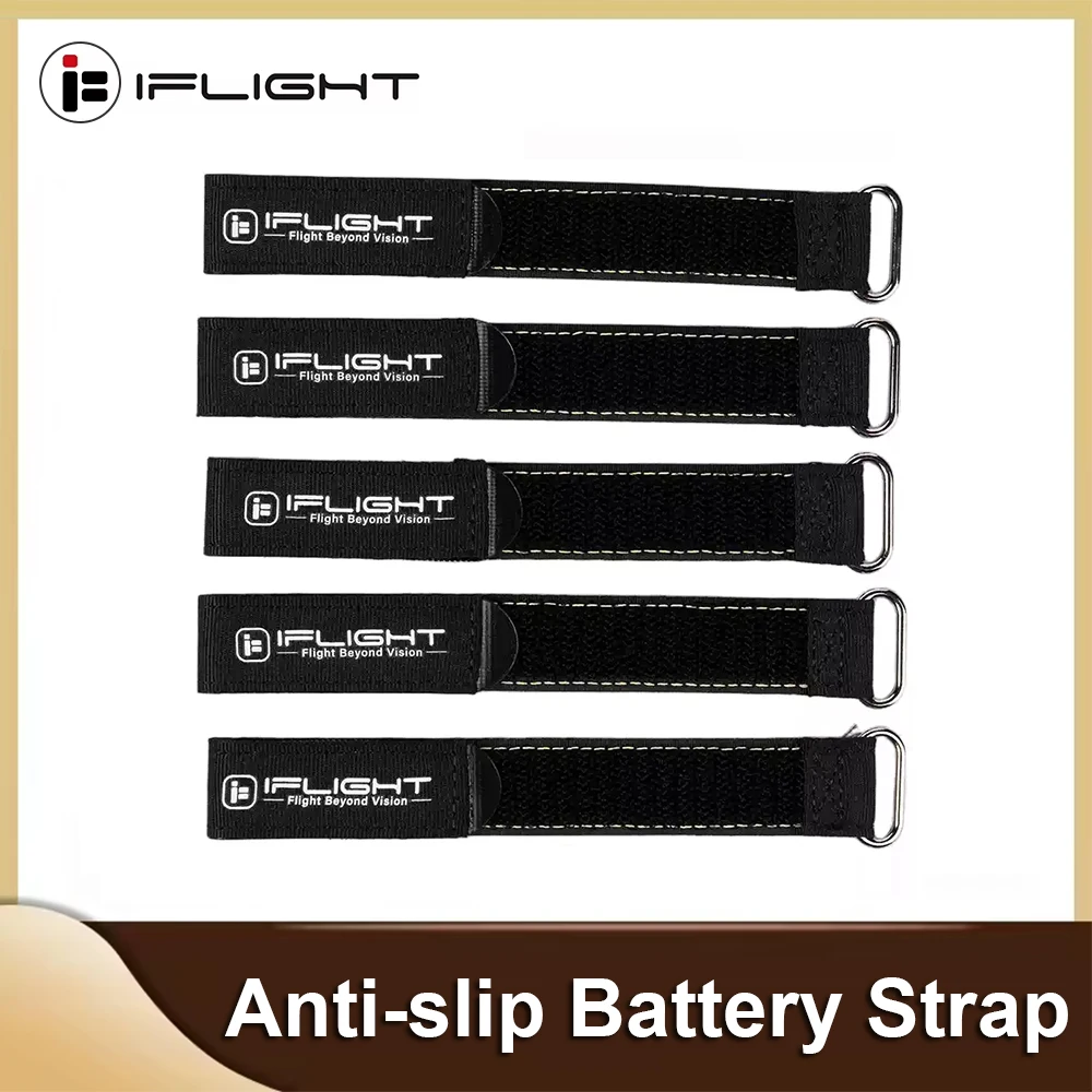 5 peças de correia de bateria iFlight de 10mm, 15mm, 20mm de largura e 100-500mm de comprimento, em Kevlar, com almofada antiderrapante, para drones FPV de corrida.