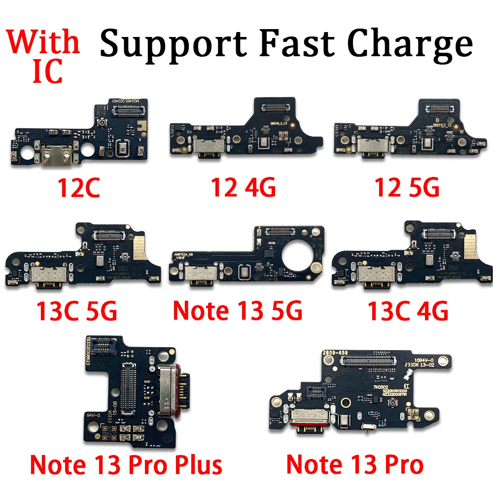 Para xiaomi redmi 12c 13c 12 4g 5g nota 13 pro plus carregador usb doca conector placa porta de carregamento microfone flex carregamento rápido Para xiaomi redmi 12c 13c 12 4g 5g nota 13 pro plus carregador usb doca conector placa porta de carregamento microfone flex carregamento rápido