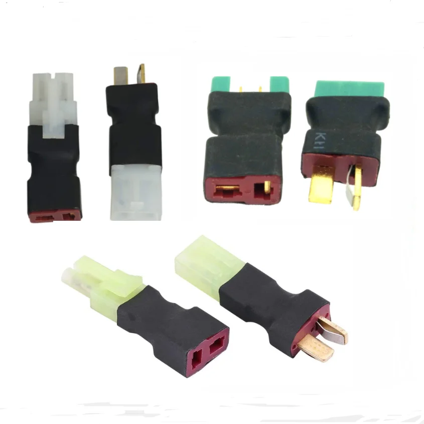 2 pçs deans t plug estilo para tamiya mpx mini tamiya fêmea macho adaptador conector sem fio plug para rc fpv drone carro lipo bateria