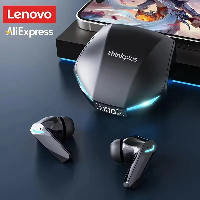 Nova lenovo xt53 atualização sem fio bluetooth 5.4 fones de ouvido led display digital à prova dwaterproof água baixa latência jogos