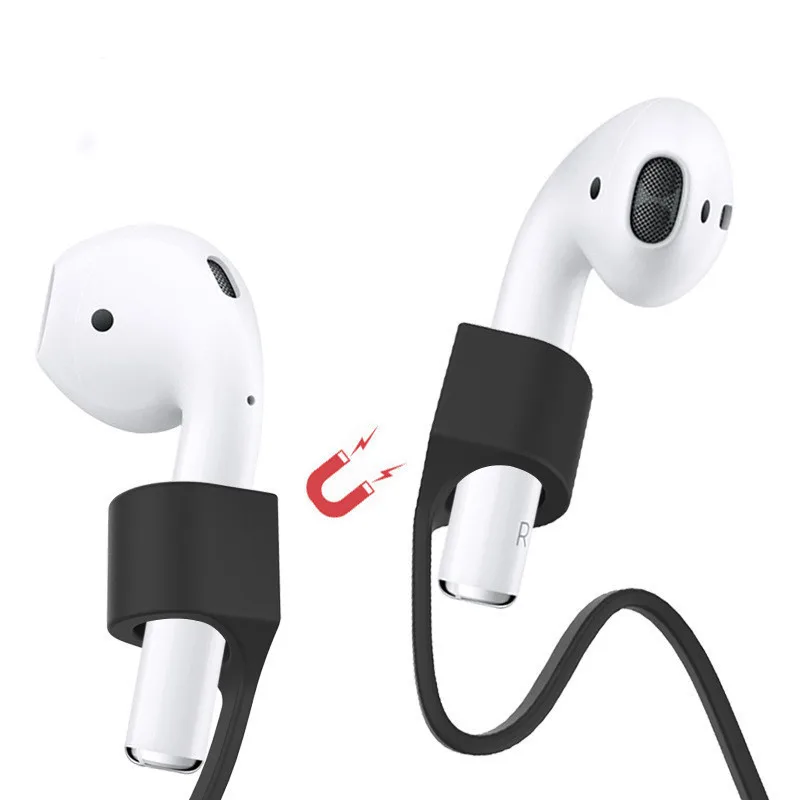 Corda magnética de silicone para apple airpods pro 2, cordas macias de pescoço para fones de ouvido 1 2, universal